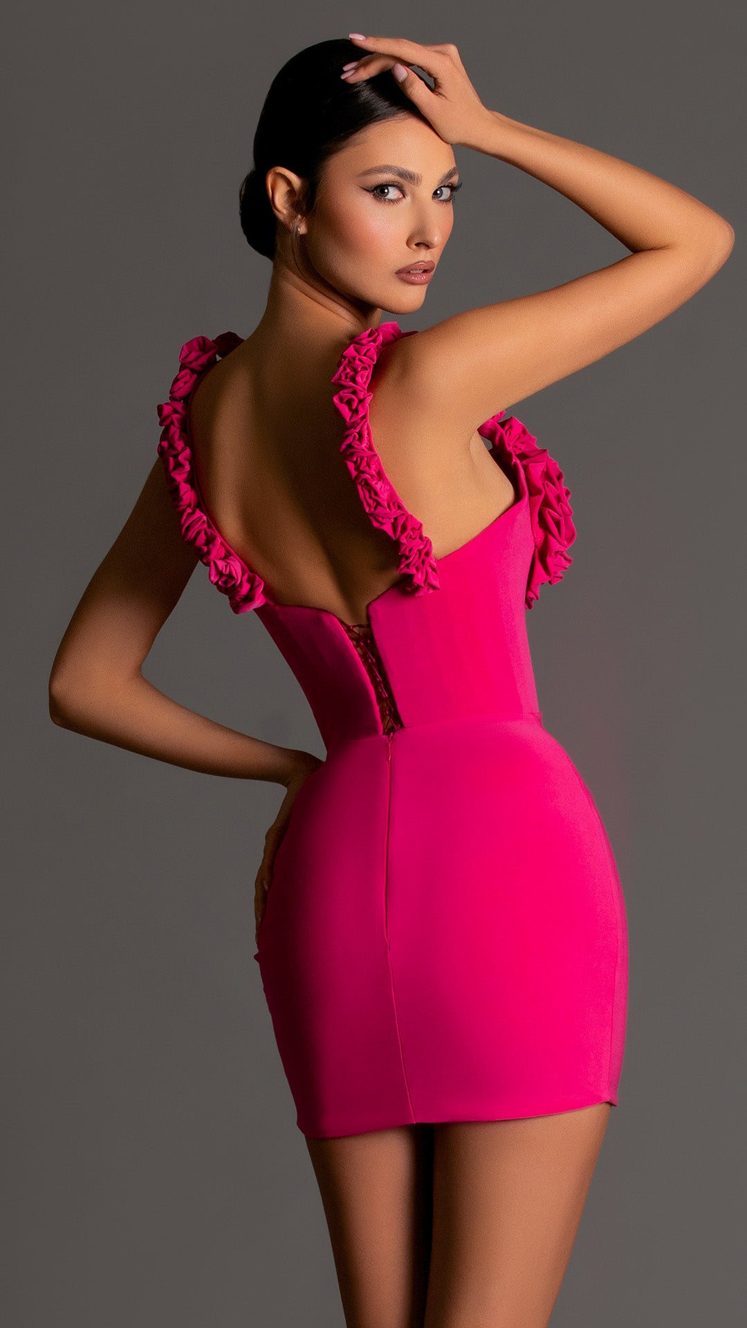 Verna - Rogue Pink Short Dress