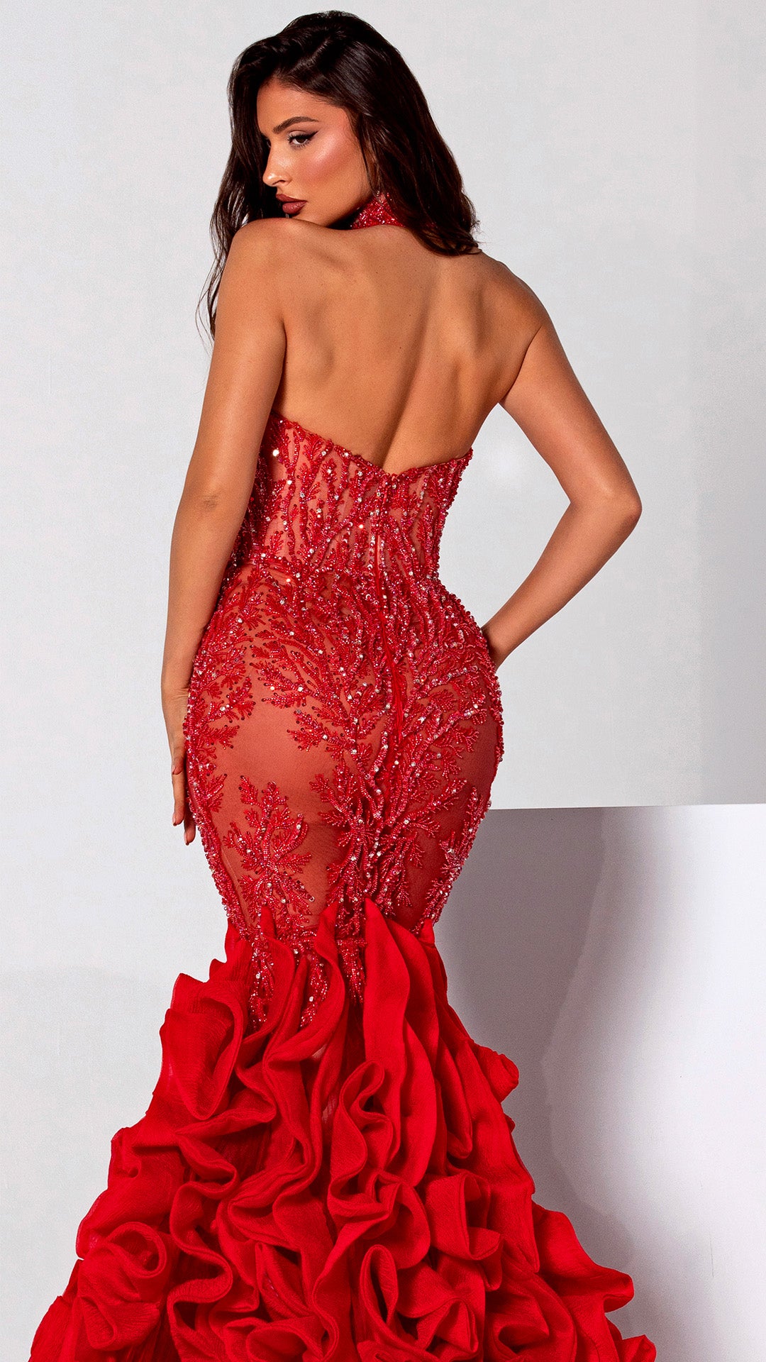 Epitome of Opulence - Red Long Dress